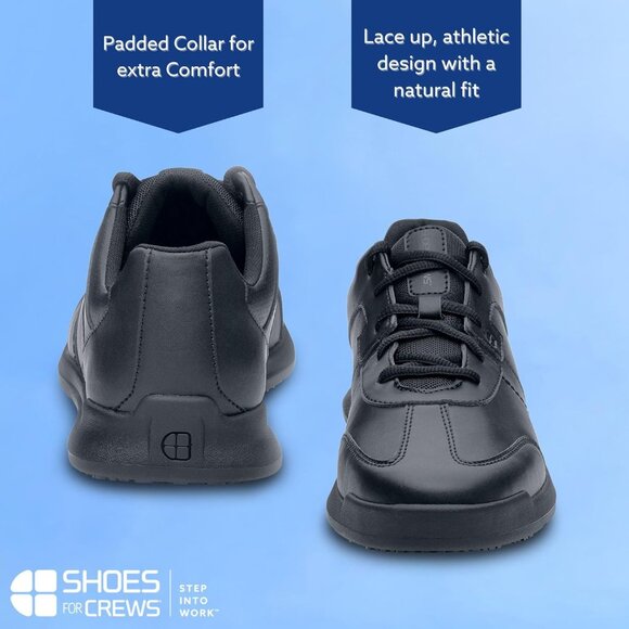 Non Slip Food Service Work Sneakers Lace-Up Breathable Shoes for Crews Men's - Picture 4 of 9